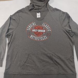 Lawless Harley-Davidson Women's Scoop Neck Double-sided Pullover Hoodie Size XL